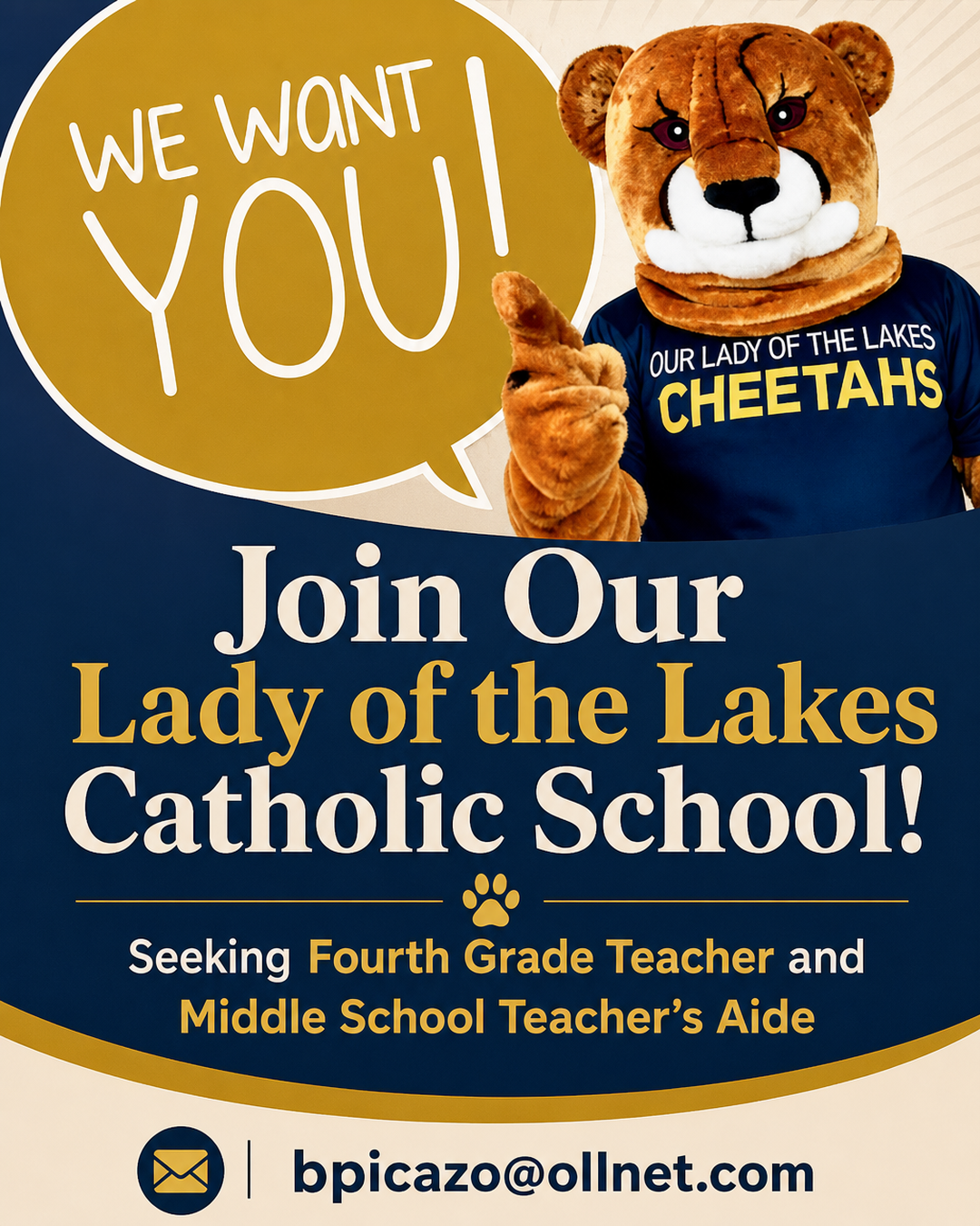 Join Our Lady of the Lakes Catholic School!